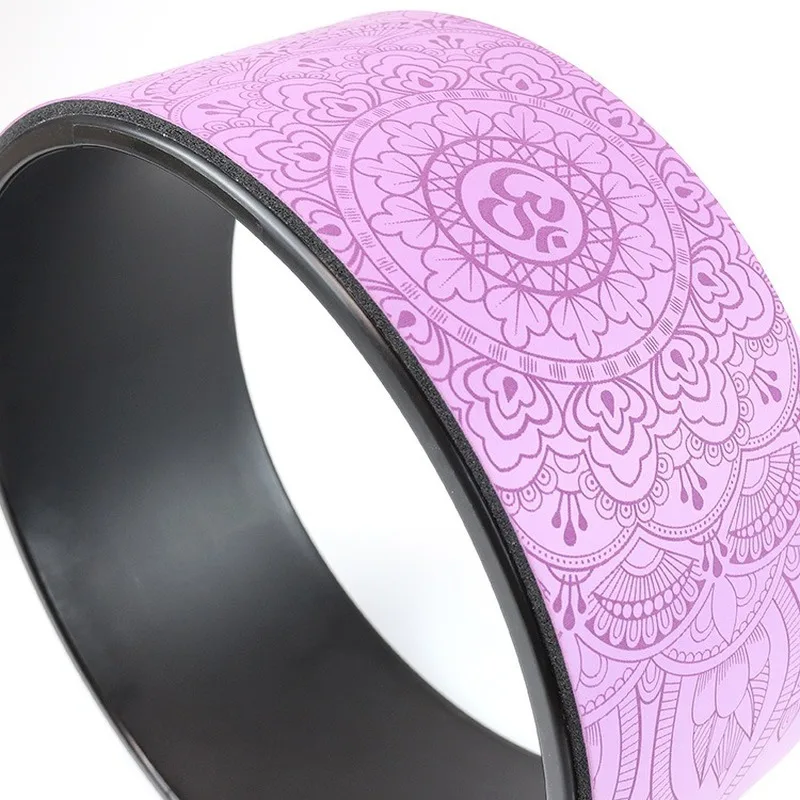 Rubber yoga wheel PU wheel environmental protection anti-pressure back bend yoga circle pregnant women auxiliary wheel cork