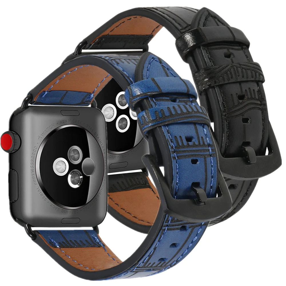 Ремешок correa для apple watch 5 3 4 ремешок для apple watch iwatch ремешок 38 мм 42 мм pulseira кожаный ремешок 44 мм 40 мм ремешок для часов