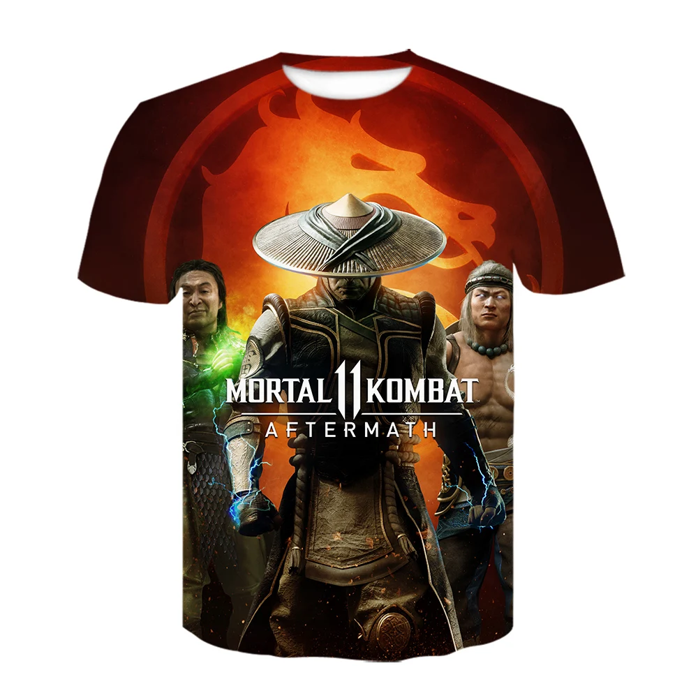 Футболка Мужская/женская с 3D-принтом Mortal Kombat 11 модная уличная одежда для