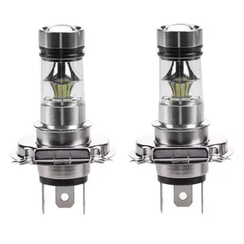

2Pcs H4 100W 2828 20SMD 8000K LED Car Fog Lamp High Power Automobiles Driving Runing Light Auto Fog Lamp Bulb 12-24V