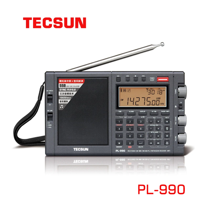 Tecsun Pl 990 Full Band Hf Fm Am Ssb Radio Receiver Music Player Bluetooth Ebay