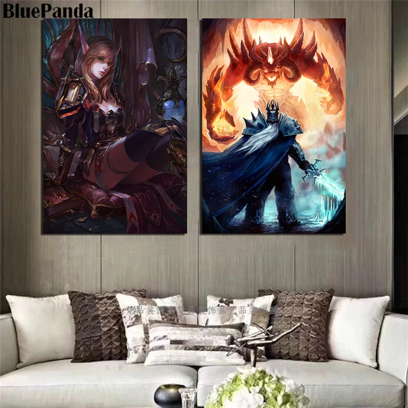 Картины Игровых персонажей Warcraftes настенные художественные принты Картина на