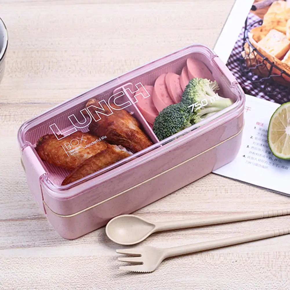 

750ml Multi-layer Portable Bento Lunch Box Leak-proof Food Storage Container
