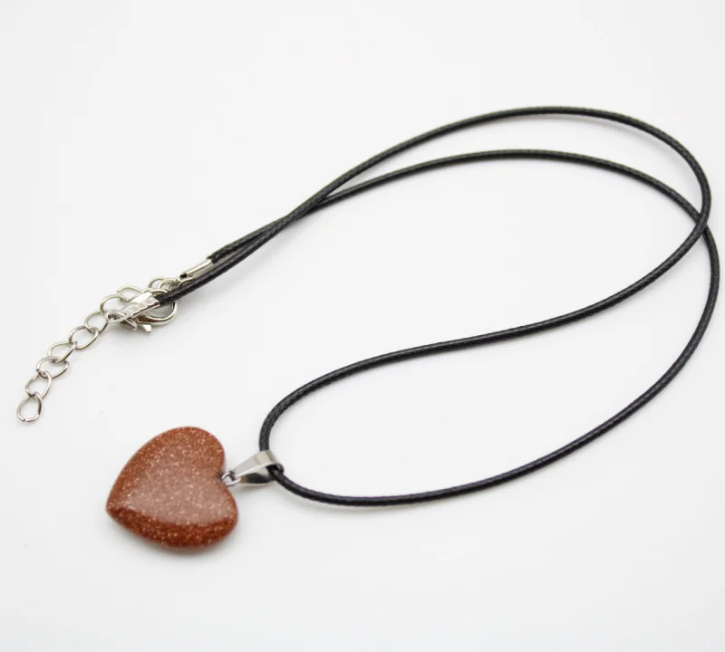 wholesale 20mm natural stone heart pendant quartz crystal agates turquoises malachite stone for Jewelry making Necklace pendant - Image 3