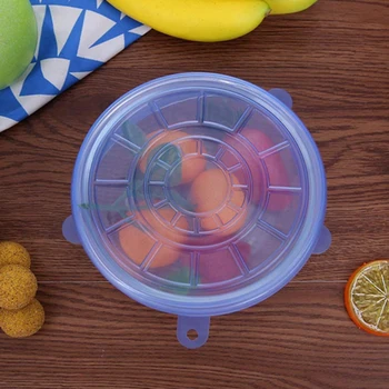 

Stretch Food Storage Lids Freezer Safe Pack of 12 Reusable Silicone Dishwasher for Household Kitchen Convenient Part