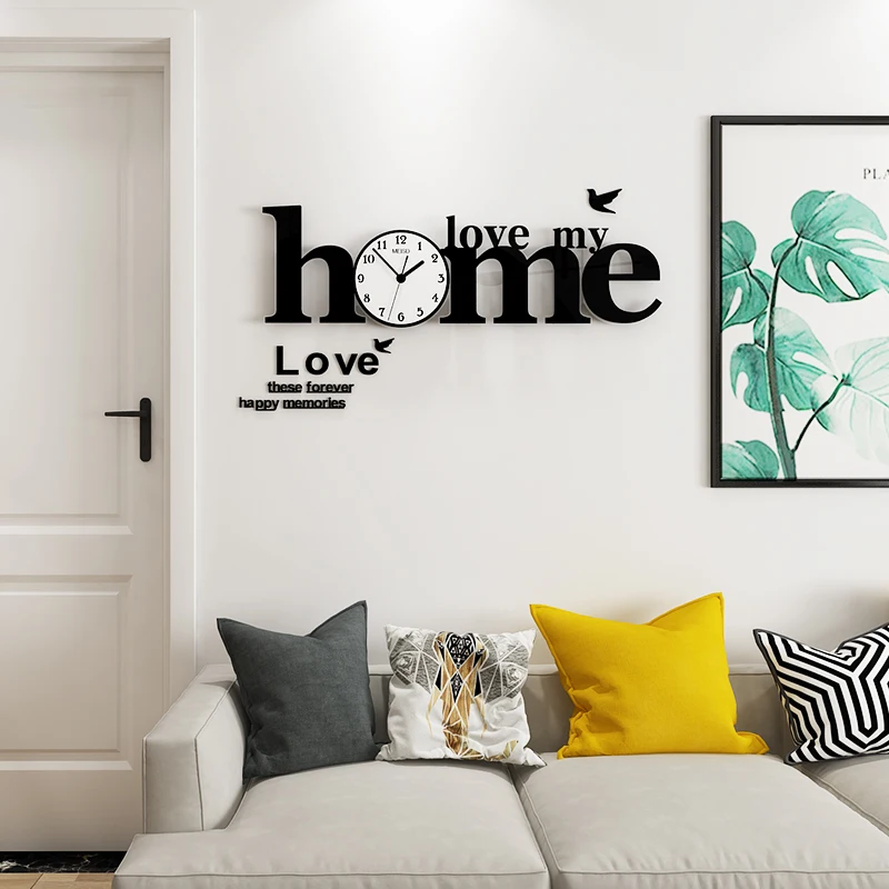 Large Decoration Wall Clock Modern Design 3d Digital Clocks Ultra