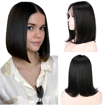 BHF Lace Front Human Hair Wigs Brazilian Remy Straight Lace Part Wig Straight 13x1x4 T Part Wig For Women Pre Plucked