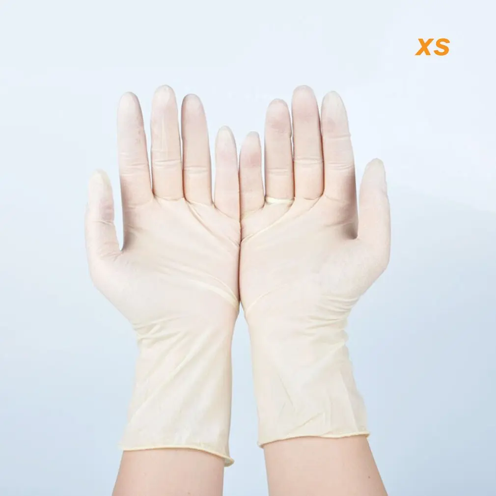 

TLFGWC Ammex Gloves Disposable Latex Gloves Laboratory Food Processing Industry Protective Gloves Gloves Non-slip Gloves