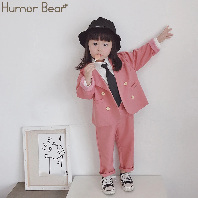 Осенние комплекты детской одежды Humor Bear весенняя одежда для маленьких девочек