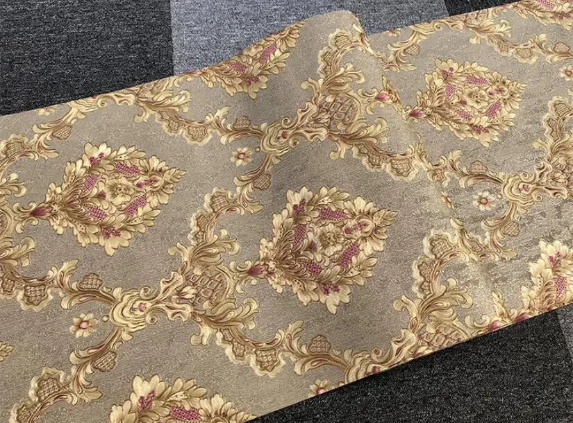 Beibehang Европейский высокого класса Дамаск 3D глубоким тиснением моды гостиной ТВ фон ПВХ водонепроницаемый личности обои