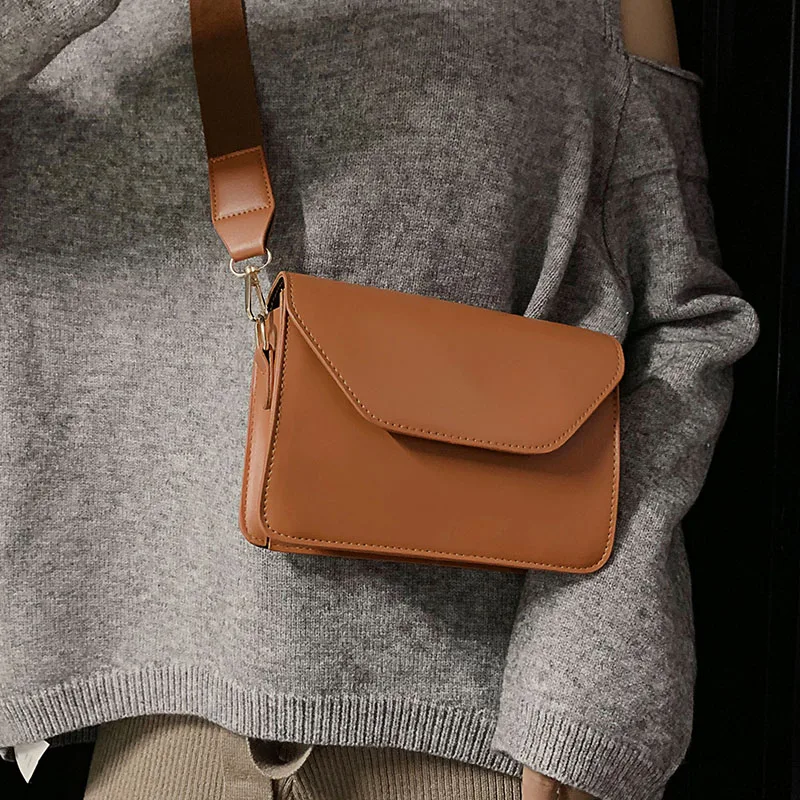 YBYT fashion flap crossbody bags for women PU leather small square bag clutches casual shoulder messenger bag small handbags