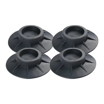 

4Pcs Floor Mat Elasticity Black Protectors Furniture Anti Vibration Rubber Feet Pads Washing Machine Non Slip Shock Proof