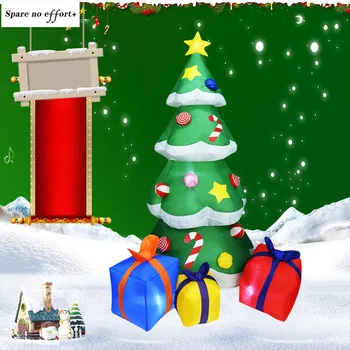 

Christmas Courtyard Decoration Christmas Tree Gift Package Christmas Candy Crutches Glow And Inflate Garden Xinnian Decoration