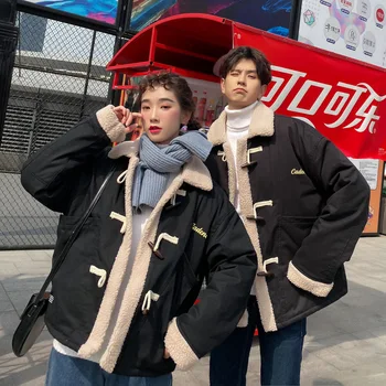 

parka 2019 New Loose Leisure Temperament Couple Dress Men and Women Warm Retro Improved Chinese Coat Tide winter clothes