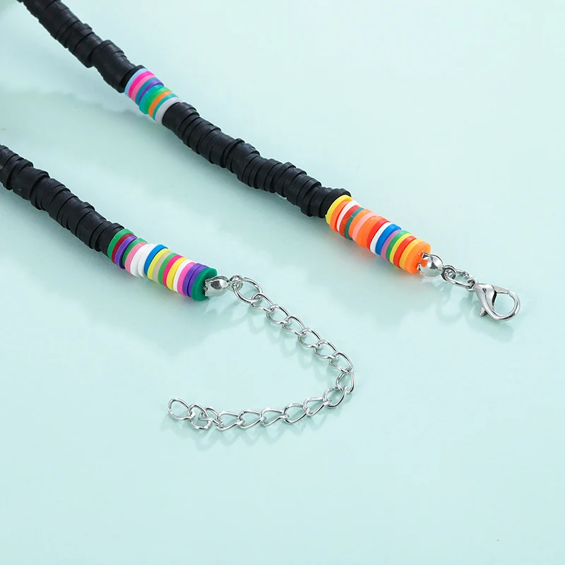 Богемное разноцветное ожерелье-чокер ручной работы для женщин, мягкая регулируемая подвеска из смолы, Пляжное ожерелье, цыганское этническое ювелирное изделие, подарки