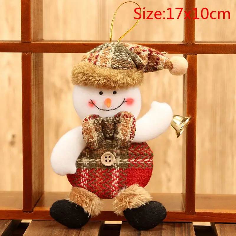 Hoomall Санта-Клаус, лось, снеговик, игрушки, украшения для кукол, подвески на дверь, дерево, детский подарок, новогоднее, Рождественское украшение для дома - Цвет: 17x10cm B