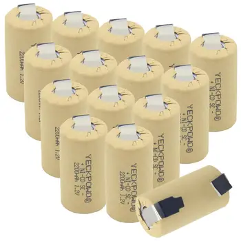 

flat top 2200mAh NICD sub C battery rechargeable soldering tape SC batteries 1.2V nickel sheets for electric tools for bosch