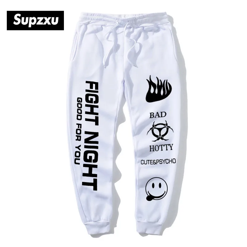 Pantalones deportivos de cintura alta para mujer, ropa deportiva con cordón, informal, holgada, con bolsillo para la noche de lucha, blanco y negro - AliExpress