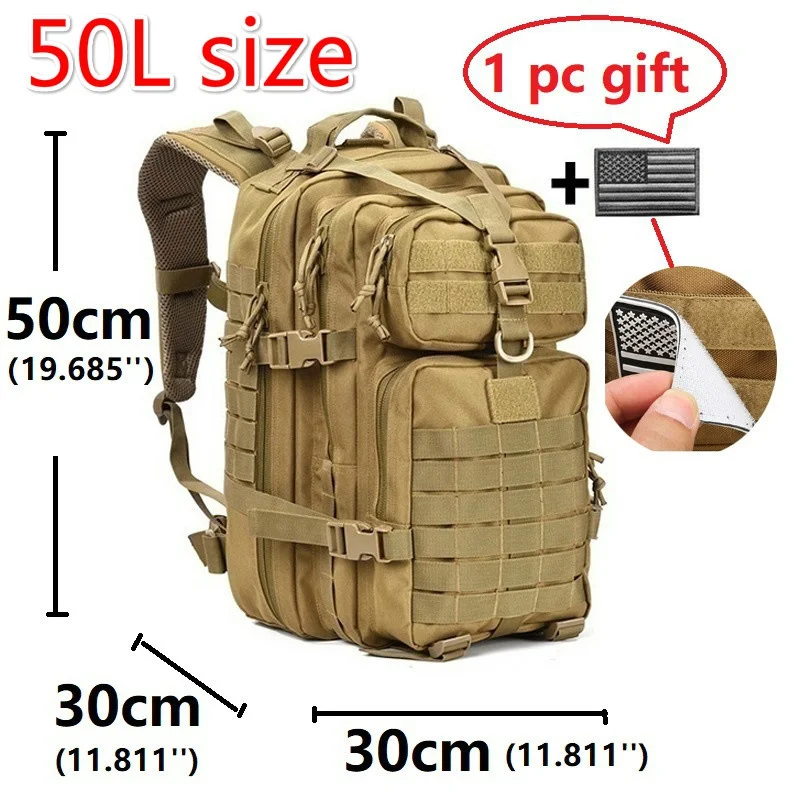 Водонепроницаемый нейлоновый рюкзак 30 л/50 л 1000D, военного образца, для кемпинга, походов, рыбалки, охоты