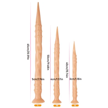 Overlength Anal Plug Dildos Sex Products Soft Huge Anal Dilator Sex Toys for Stimulation of Vagina and Anus Extra Long Butt Plug 2
