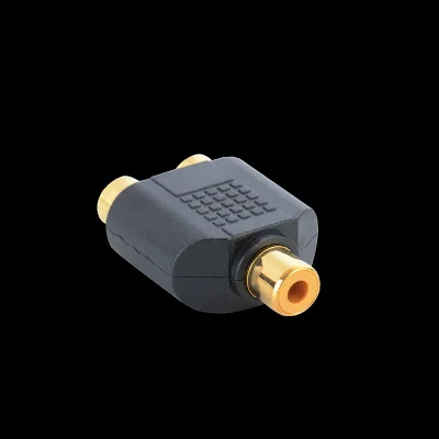 Разветвитель-кабель RCA женские разъемы к 2RCA Женский стерео штекер адаптер аудио кабель Шнур