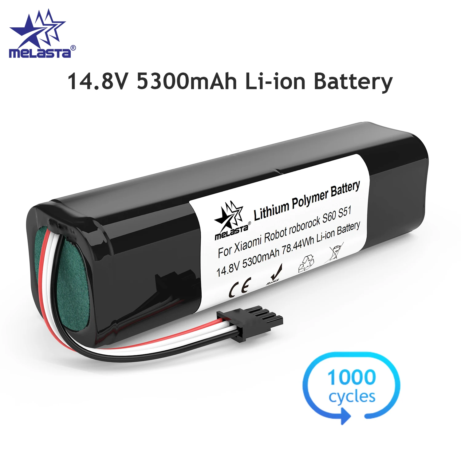 Rechargeable 5300mAh Li-ion Lithium ion Battery for xiaomi robot vacuum cleaner xiaomi mi robot 2nd roborock S50 S51 S55