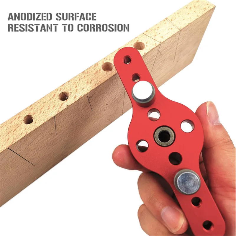 

6/8/10mm Alloy Vertical Pocket Hole Jig Locator Woodworking Self-centering Doweling Drill Bit Guide for Puncher Carpentry Tools
