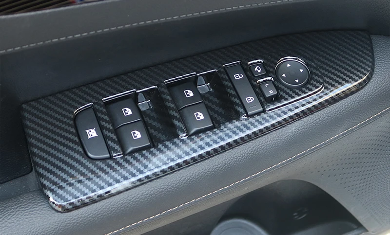 Подходит для Kia K3/Cerato 3rd Gen наклеиваемого покрытия для автостайлинга из ABS углеродного дверной подлокотник окна лифт переключатель крышки 4 шт. авто аксессуары