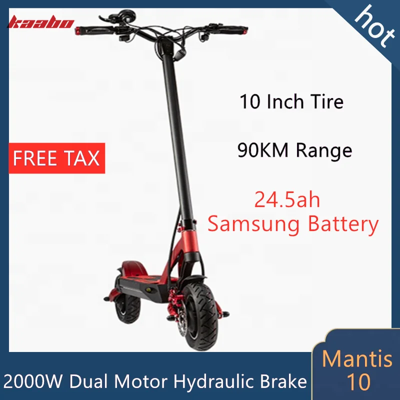 Электрический скутер Kaabo Mantis 10 Kickscooter 60V 18.2AH /24.5AH Samsung Battery &quot2000W Dual
