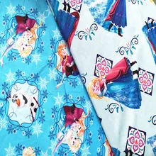 Мультфильм Эльза Анна Принцесса, Олаф Снеговик печати Хлопок Ткань для шитья пэчворк ткань платье DIY Текстиль