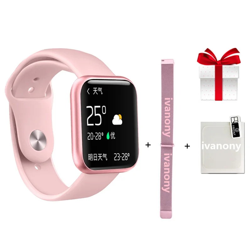 

Smart Watch+Strap+Screen Protector/Set Smart Watch Women IP68 Waterproof Heart Rate Blood Pressure Fitness Tracker Smart Watches
