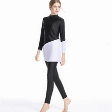 Мусульманский купальник Черный солнцезащитный средне-Восточный исламский женский купальник скромный купальник мусульманская одежда для плавания