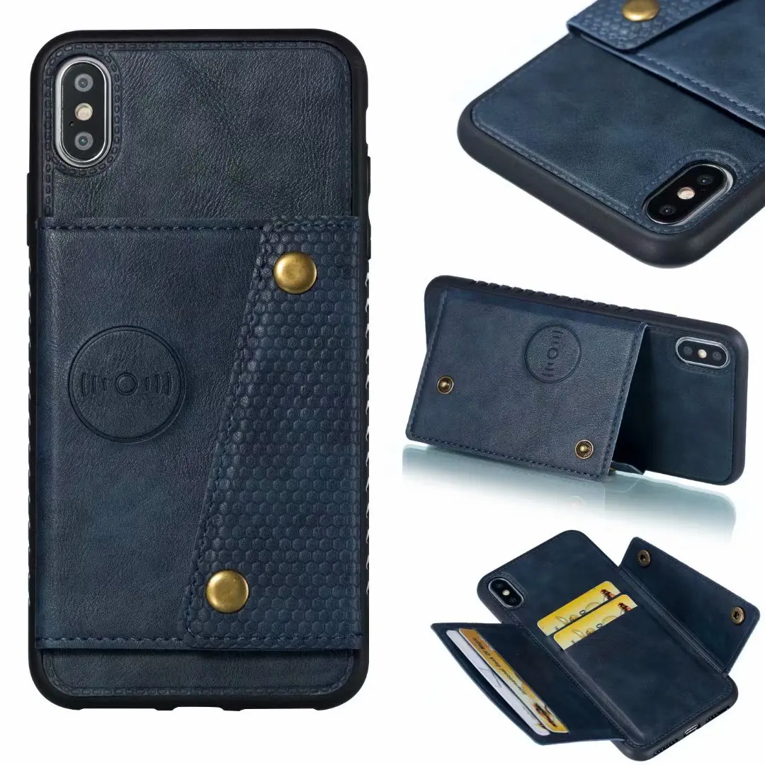Кожаный чехол-кошелек для Iphone XR XS Max 8 8 Plus, деловой адсорбционный чехол s для Iphone7 7Plus 6 6 S, поддерживающий чехол