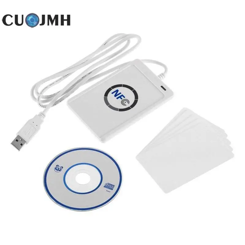 

NFC RFID Smart Card Reader Writer Copier Duplicator Writable ACR122U Clone M1 Software ISO/IEC18092+5pcs 13.56mhz USB S50 C G3P9