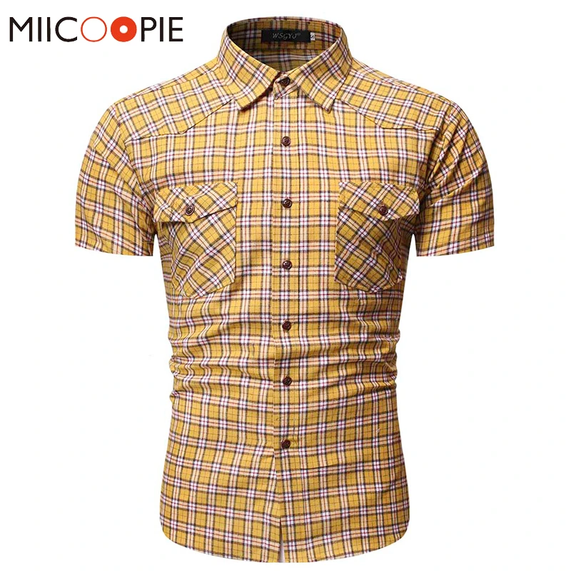 men's short sleeve button down shirts with pocket