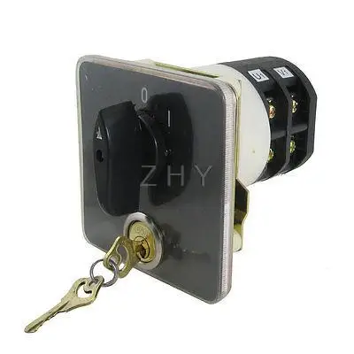 

AC 380V 25A 500V 12A Power Cut off Rotary Changeover Switch with 2 Keys