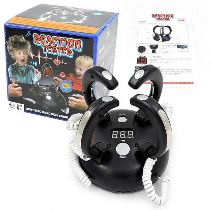 

Electric Shock Lie Detector Lightning Reaction Party Adventure Trick Strange Toy Lightning Reaction Game Console