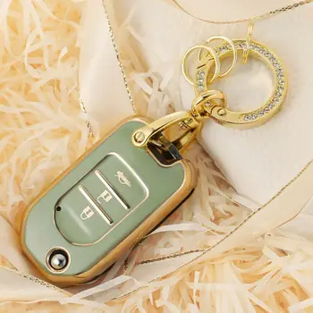 Nuova custodia per chiave auto in TPU protezione completa a 360 gradi per Honda CivIc HRV CRV XRV Crider Odyssey 2015-2018 protezione chiave remota - Nuova custodia per chiave auto in TPU protezione completa a 360 gradi per Honda CivIc