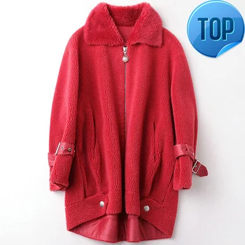 

Fur Real Coat Female Wool Jacket Autumn Winter Coat Women Clothes 2020 Korean Vintage Sheep Shearling Tops Manteau Femme ZT4476