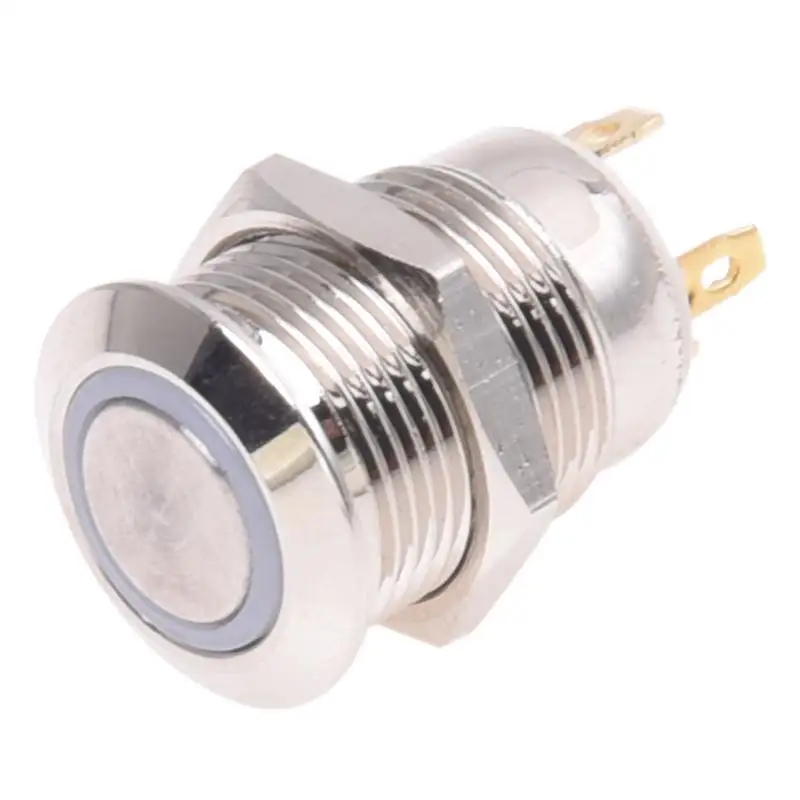 

2A / 3V push button switch push button 12 mm nickel-plated brass bell push
