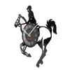 Horseback Riding Vinyl Record Wall Clock Equestrian Horse Race Art Timepieces Horseman Home Decor Equine Cheval Riding Gift 2