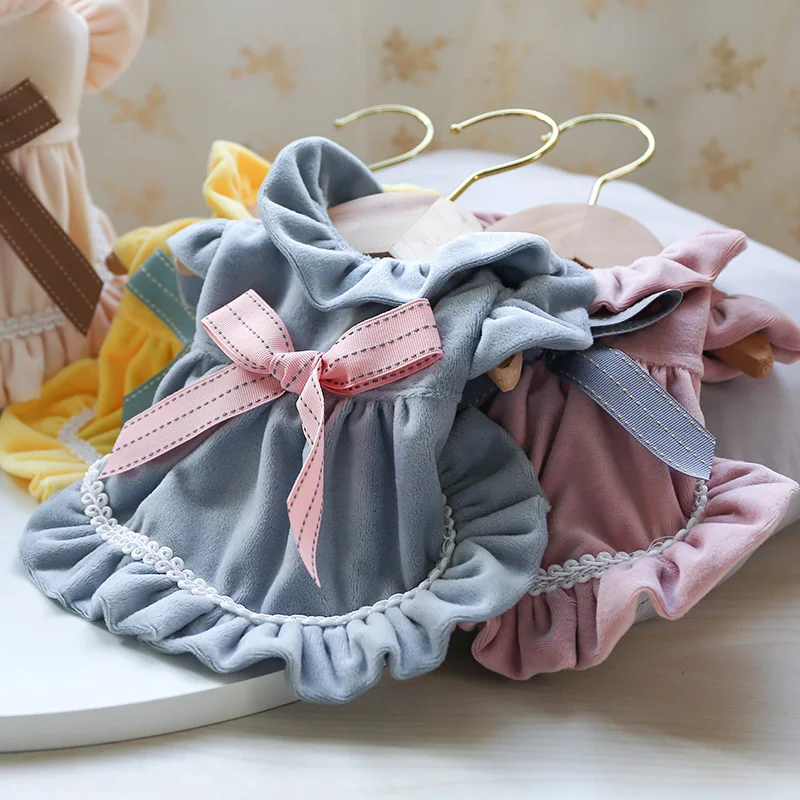 纯色蝴蝶结裙绒版_1279