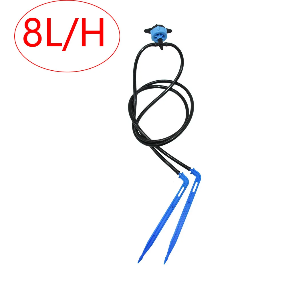 Drop Irrigation System For Bonsai Spider Distribution Assembly With 2/4-Way Elbow Arrow 2/4/8 L/H Dripper Drip Emitters Kits 