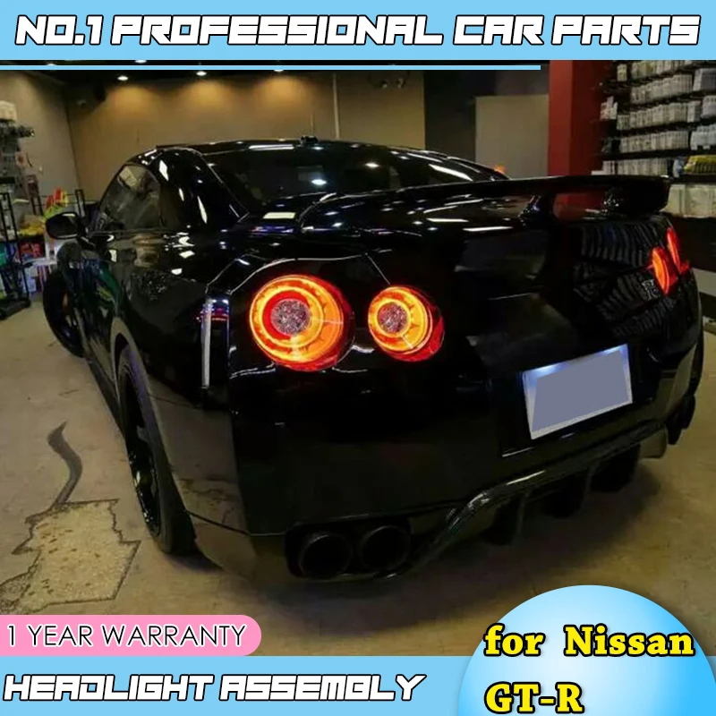 Автомобильный Стайлинг для Nissan GT-R светодиодный задний фонарь 2009- GTR задний фонарь светодиодный DRL поворотник тормоз Обратный Авто аксессуары