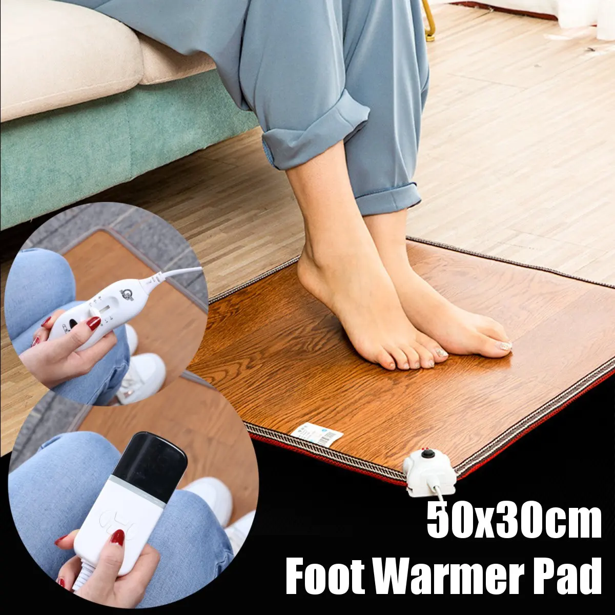 Pad riscaldante elettrico piedi termici scaldapiedi pavimento riscaldato  tappetino tappetino Home Office piedi caldi strumenti per il riscaldamento