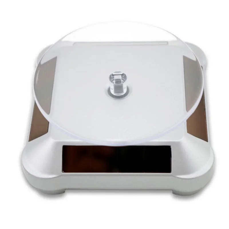 

Solar Power 360Degree Rotating Turntable Stand Jewelry Jade Bracelet Model Display Shelf