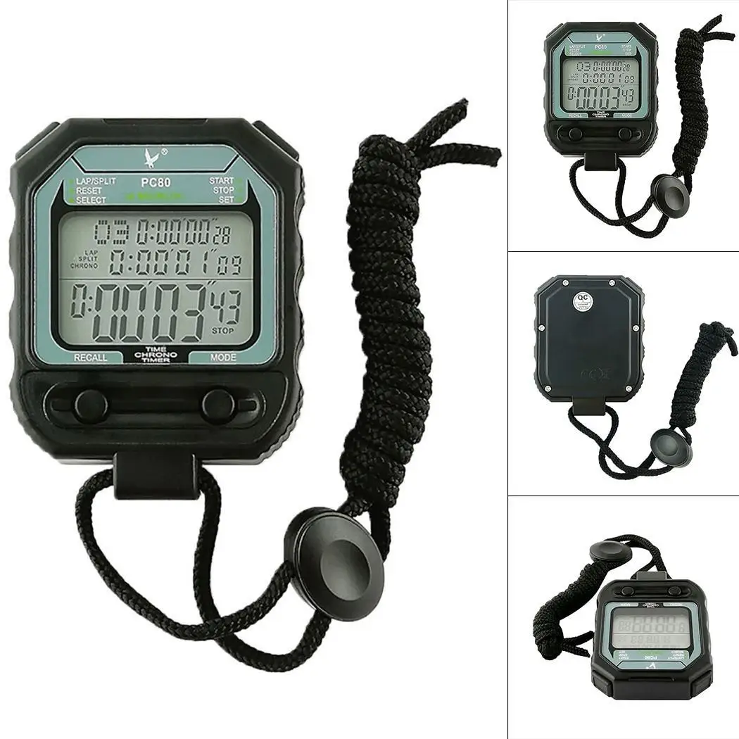 

Competition Training Fitness Three Row Electronic Timing, Alarm Clock, Countdown Stopwatch 1 x CR2032 Yes