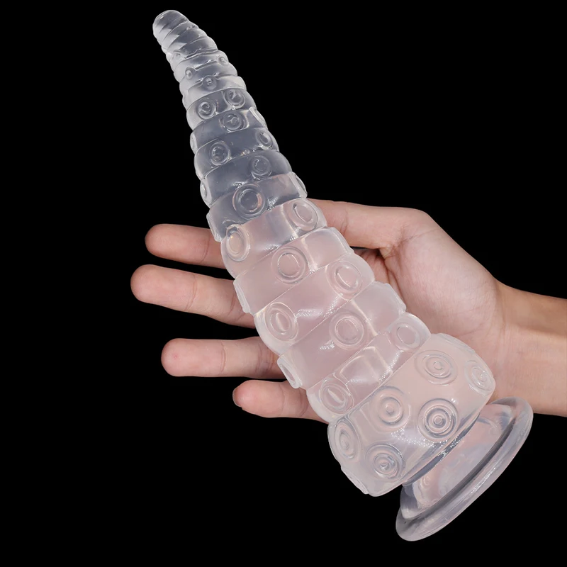 Transparent Octopus Foot Dildo Big Penis Anal Beads Butt Plug Masturbation Bump Stimulation Dildo Vaginal Dilator Sex Products