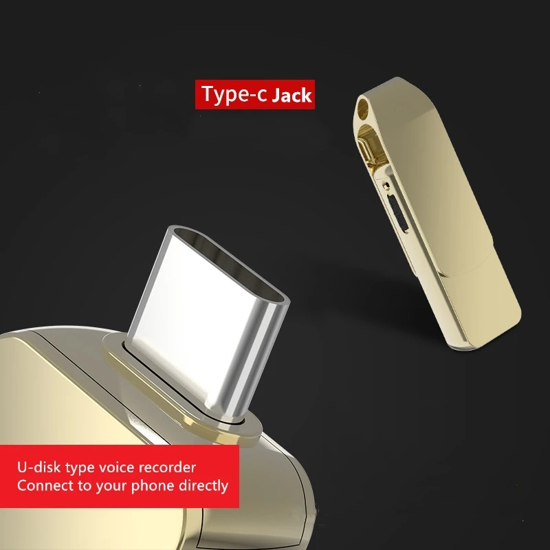 Amoi A26 тип-c USB флэш-диск Диктофон Голосовая активация портативный скрытый HD рекордер долгое время MP3-плеер класс лекции встречи