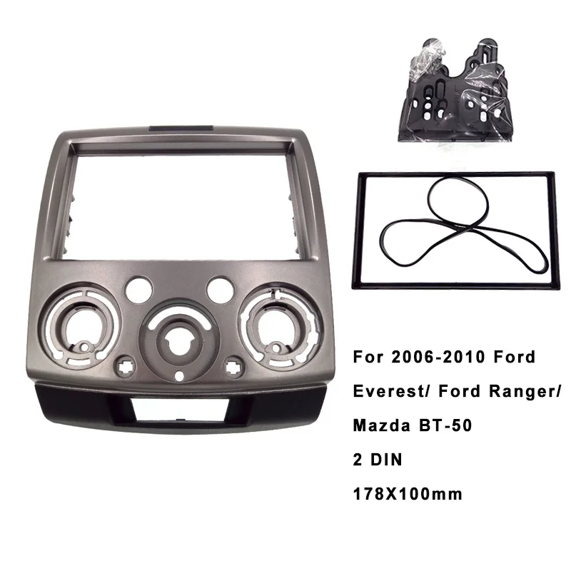 Автомобиль Радио панель для 2006-2010 Ford Everest Mazda BT-50 2DIN стерео рама Панель плиты Даш